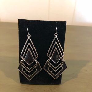Black and Silver Earrings